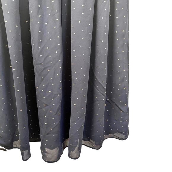 Pippa & Julie black with gold dot sparkle flutter sleeve chiffon dress size 12 - Picture 3 of 9